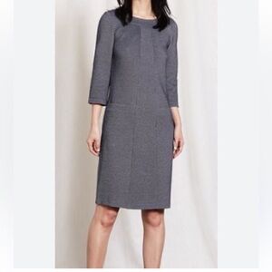 Boden textured woven print round neck sheath dress size 6R (mix6)